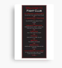 Fight Club - Welcome to Fight Club Canvas Print