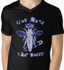 God Save The Queen BW Men's V-Neck T-Shirt