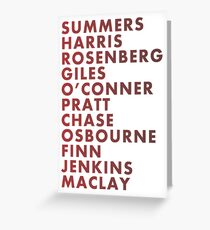 Buffy The Vampire Slayer All Business Surnames Greeting Card