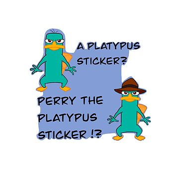 "Perry The Platypus Sticker" Sticker For Sale By Fromawriter | Redbubble