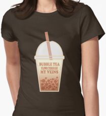 Bubble Tea Veins Women's Fitted T-Shirt