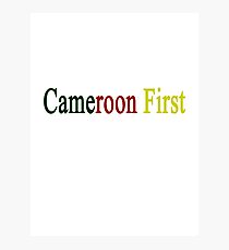 Cameroon First Photographic Print