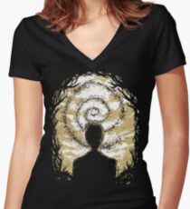 Carcosa's Spiral Women's Fitted V-Neck T-Shirt