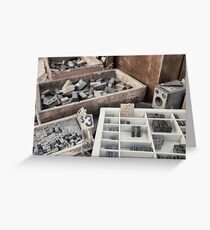 Old letterpress stuff Greeting Card