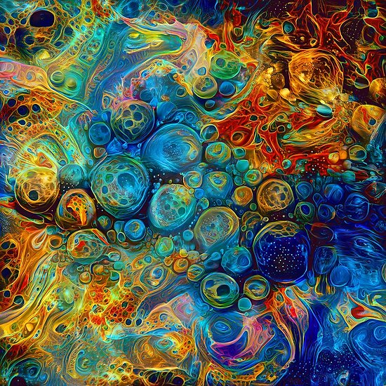 Abstract space flowers