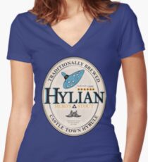 Hylian Hero's Stout Women's Fitted V-Neck T-Shirt
