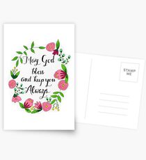 May God Bless and Keep You Always Postcards