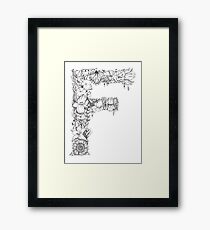 Floral Letter F Framed Print