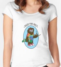 Pass The Salt - Stoner Sloth Fitted Scoop T-Shirt