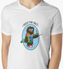 Pass The Salt - Stoner Sloth Men's V-Neck T-Shirt