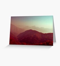 Crimson landscapes Greeting Card