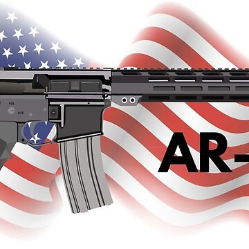 Artwork thumbnail, Patriotic AR-15 Semi-automatic Rifle by NorseTech