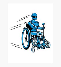 Cool funny robot wheelchair funny Photographic Print