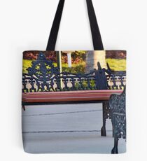 Dueling Benches Tote Bag