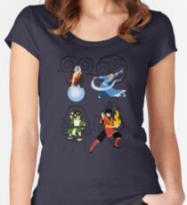 Minimalist Bending Women's Fitted Scoop T-Shirt