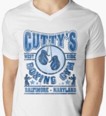 Cuttys Gym Distressed Men's V-Neck T-Shirt