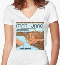 MARY JANE Women's Fitted V-Neck T-Shirt