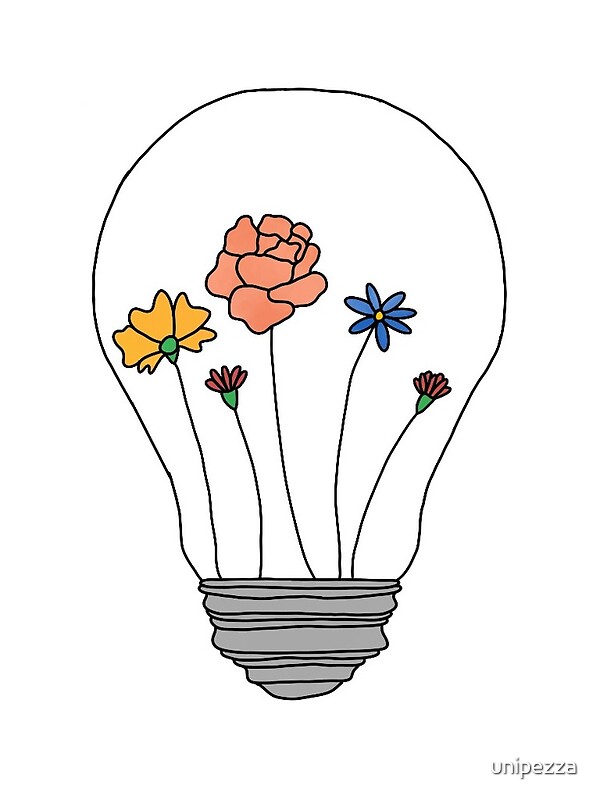 "Flower Lightbulb " by unipezza Redbubble
