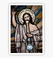 Jesus Hittin a Bong Sticker