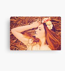 Pretty redhaired young women Canvas Print
