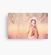 Attractive young woman with pretty hair Canvas Print