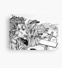 Death Masks Metal Print