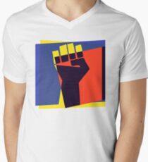 Black Power Fist Men's V-Neck T-Shirt