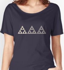 Sierpinski, Triangle, Mathematics, Fractal, Math, Geometry Women's Relaxed Fit T-Shirt
