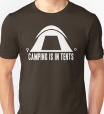 Camping Is In Tents Slim Fit T-Shirt