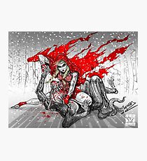 Red Knee-Ride Hood Photographic Print