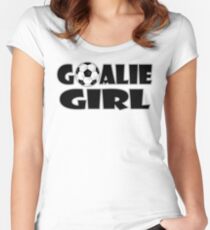 Soccer Player Goalie Girl Women's Fitted Scoop T-Shirt