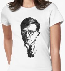Shostakovich drawing in black Women's Fitted T-Shirt