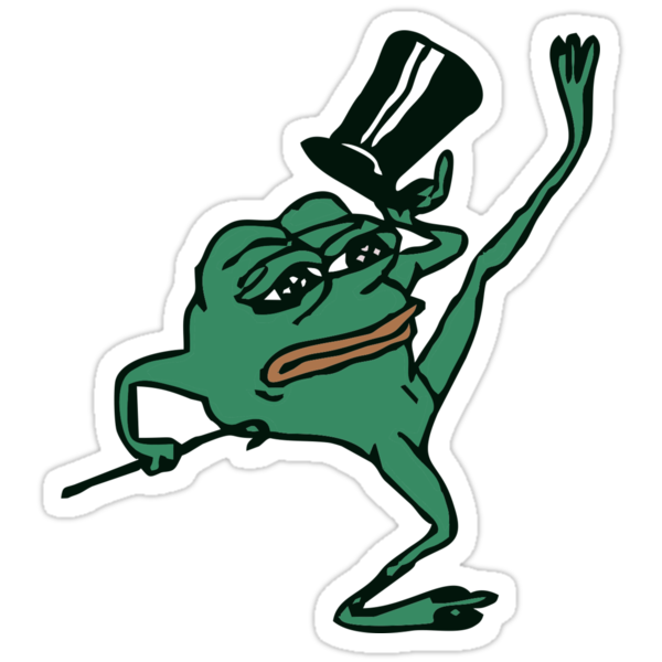 Pepe The Sad Dancing Frog Stickers By Freelaffs Redbubble