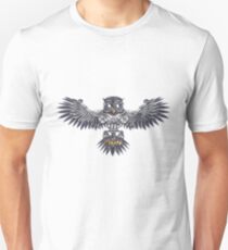 Steampunk silver flying owl Unisex T-Shirt