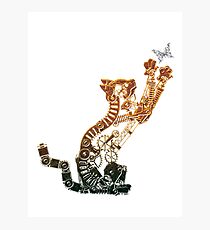 Steampunk Bronze Kitten Photographic Print