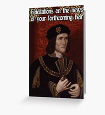 Richard III Baby Shower Greeting Card