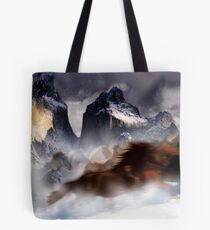 Horses in The Snow Tote Bag