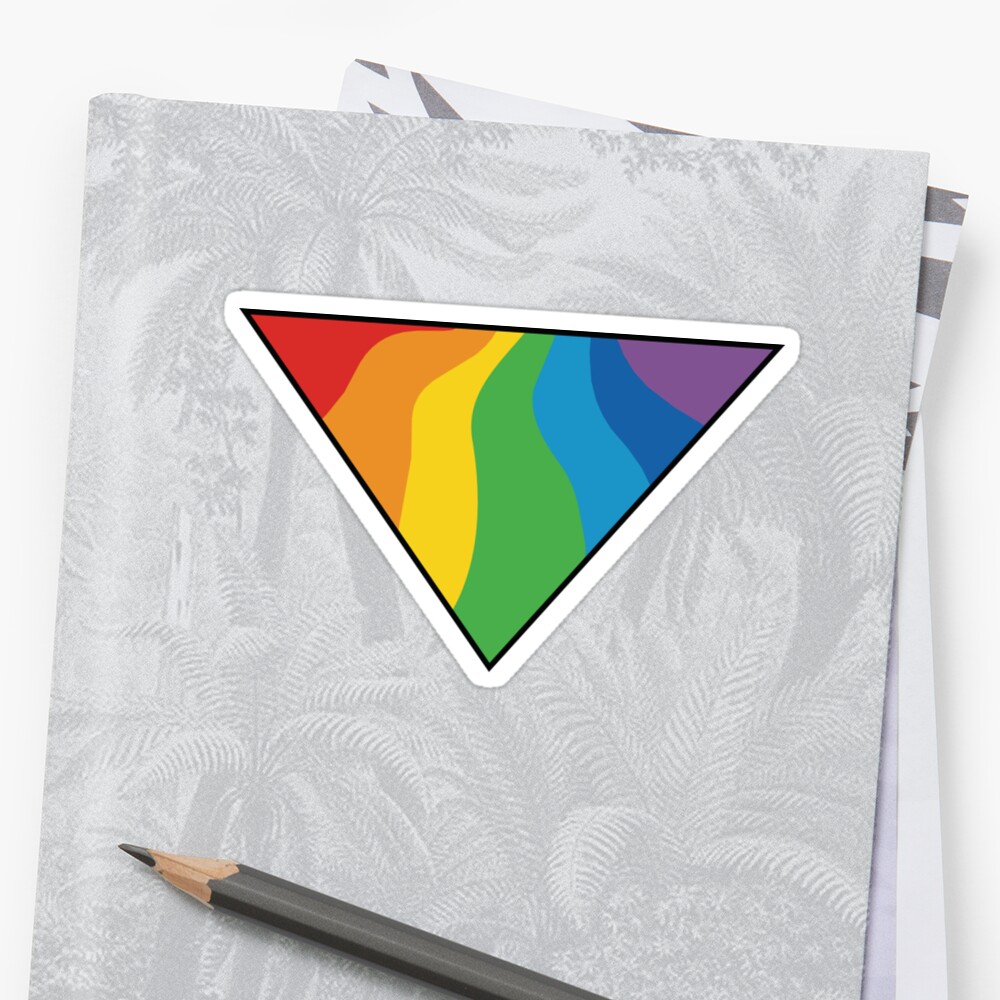 Gay Triangle With Rainbow 64