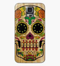 Wood Sugar Skull Case/Skin for Samsung Galaxy