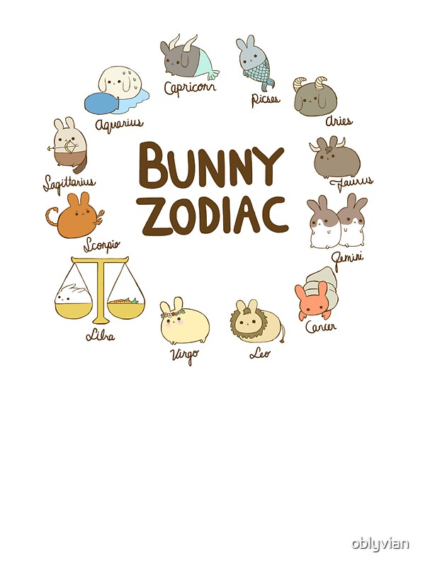 "bunny zodiac" Stickers by oblyvian Redbubble
