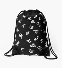 Schattenjäger Runen B & W Rucksackbeutel