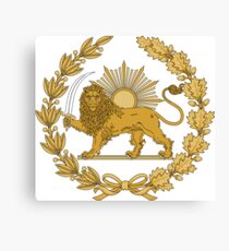 Lion & Sun Emblem of Persia (Iran) Canvas Print