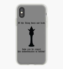 If the King does not lead... (black) iPhone Case