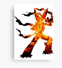 Mega Blaziken used Blast Burn Canvas Print