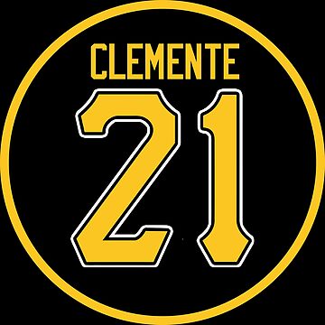 Roberto Clemente #21 Jersey Number Art Board Print for Sale by StickBall