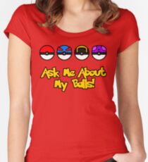 Ask Me About My Balls! Women's Fitted Scoop T-Shirt
