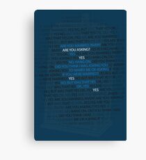 River's marriage proposal Canvas Print