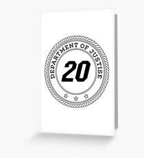 Department of Justise Greeting Card