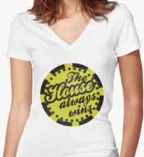 The House Always Wins Women's Fitted V-Neck T-Shirt