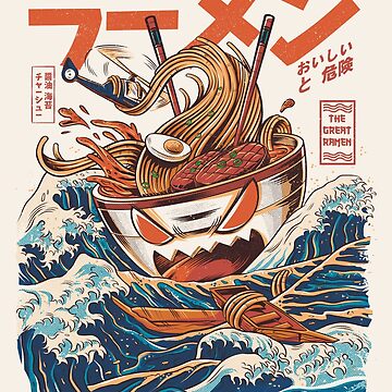 Artwork thumbnail, The Great Ramen off Kanagawa by ilustrata
